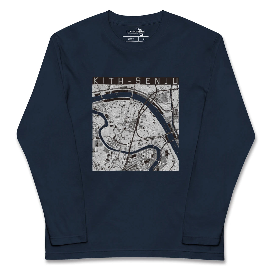 【北千住(東京都)】地図柄ロングスリーブTシャツ