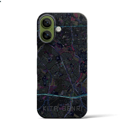 【北千里（大阪府）】地図柄iPhoneケース（バックカバータイプ）