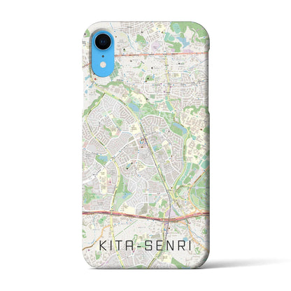 【北千里（大阪府）】地図柄iPhoneケース（バックカバータイプ）