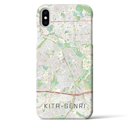 【北千里（大阪府）】地図柄iPhoneケース（バックカバータイプ）