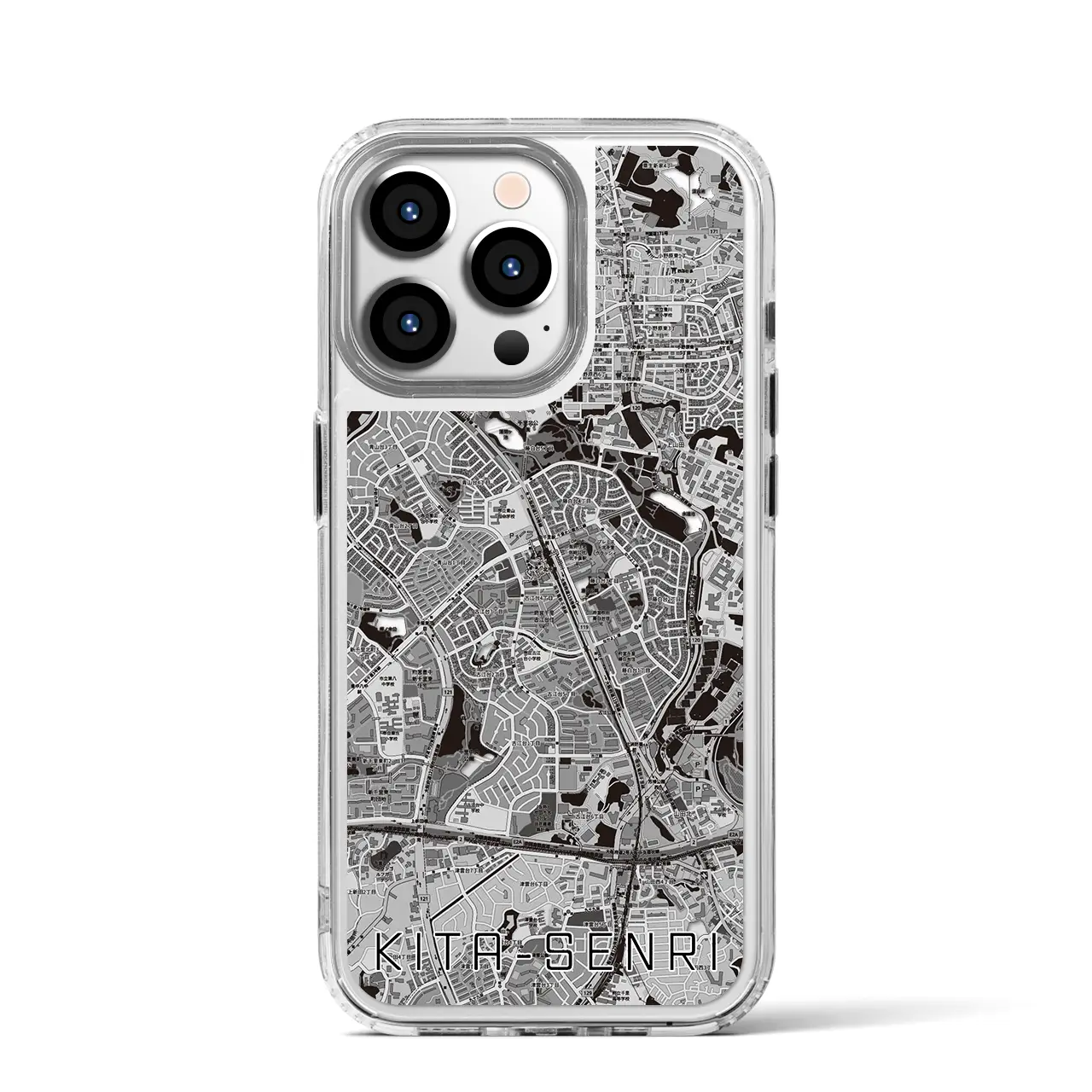 【北千里（大阪府）】地図柄iPhoneケース（MagSafeタイプ）