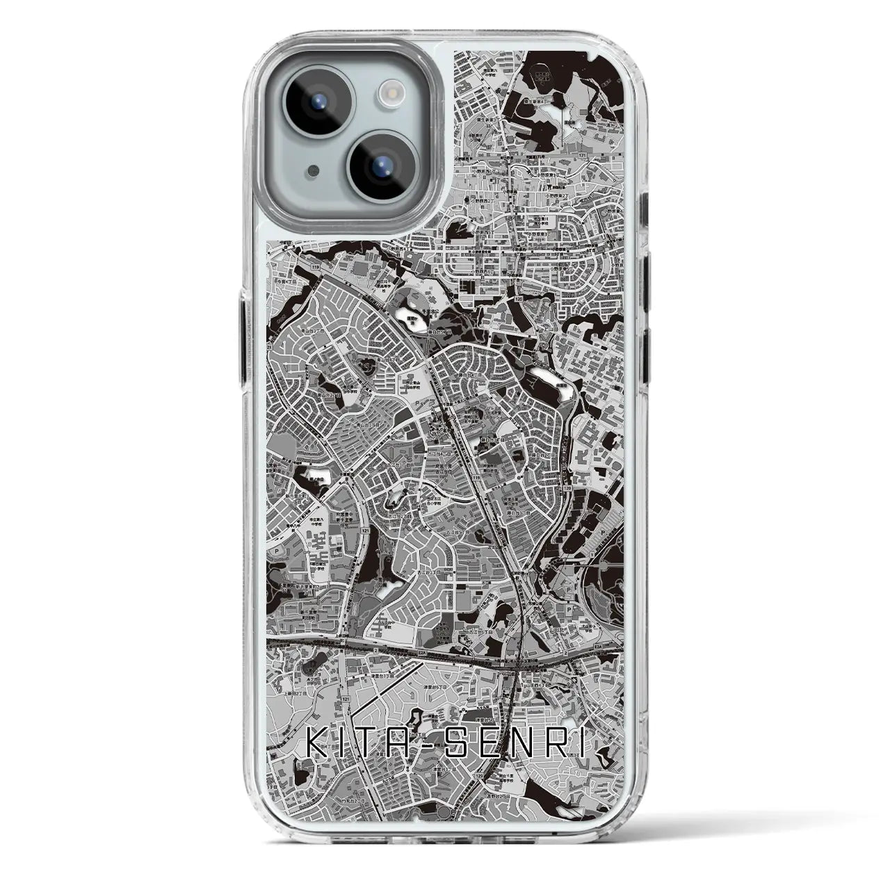 【北千里（大阪府）】地図柄iPhoneケース（MagSafeタイプ）