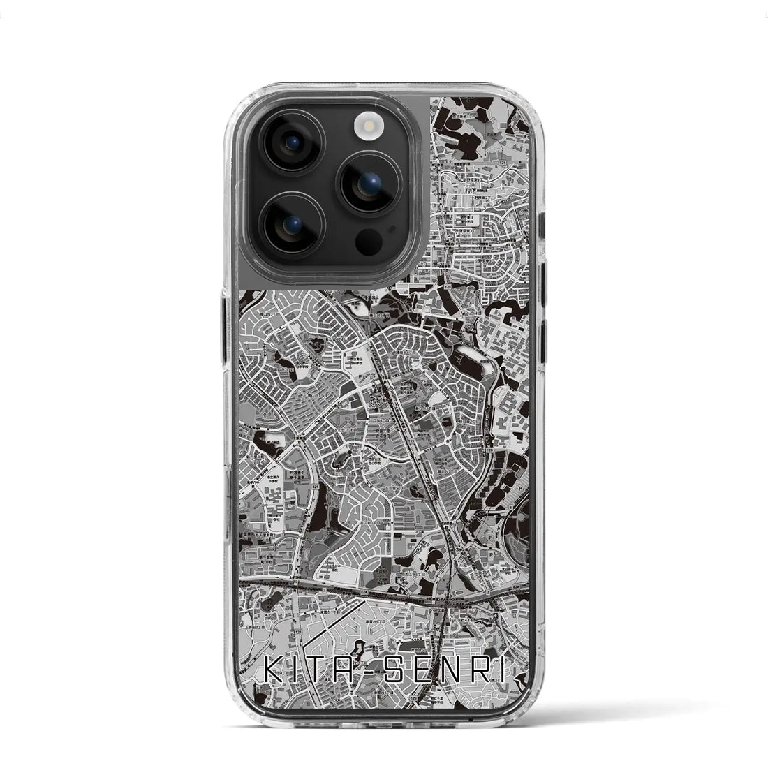 【北千里（大阪府）】地図柄iPhoneケース（MagSafeタイプ）