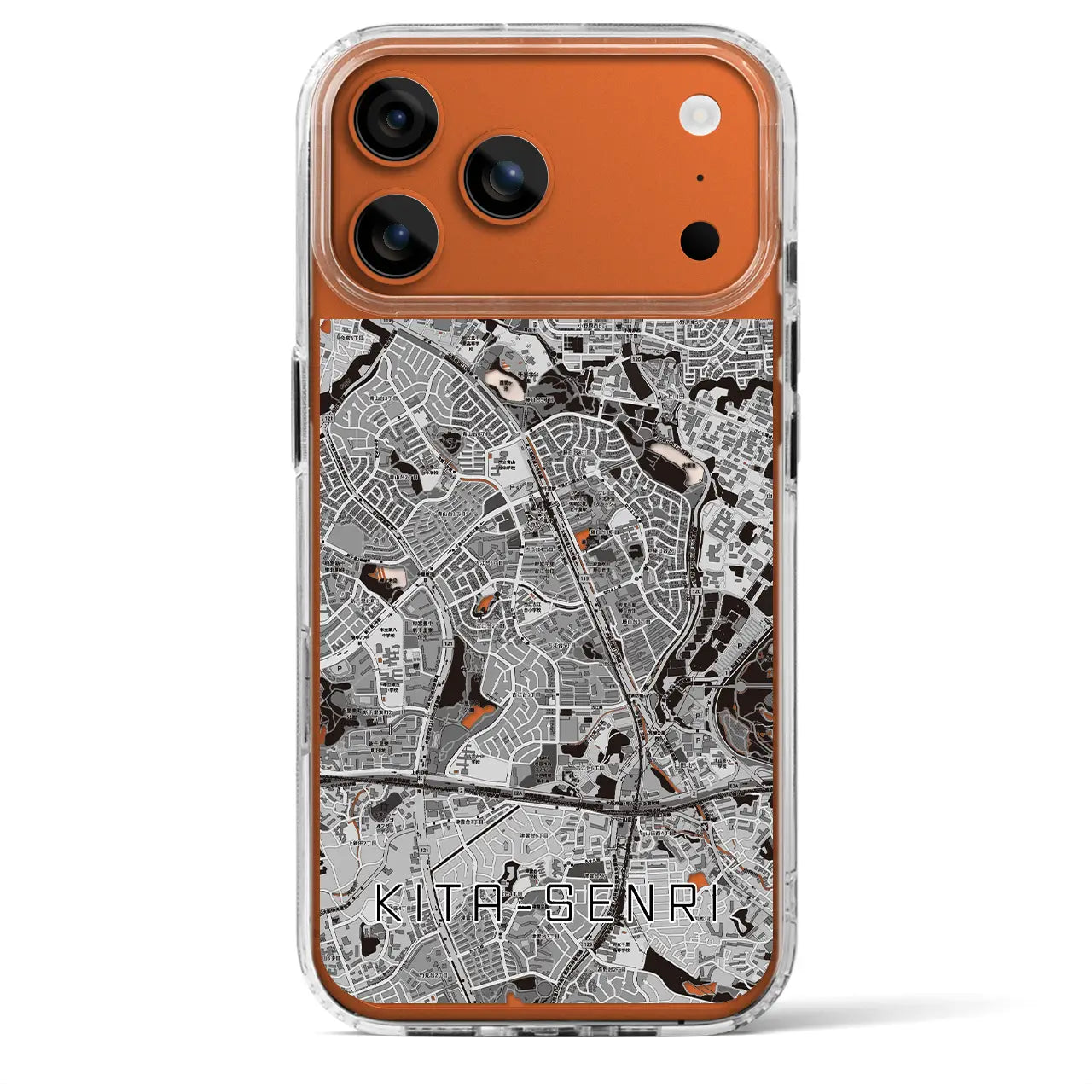 【北千里（大阪府）】地図柄iPhoneケース（MagSafeタイプ）