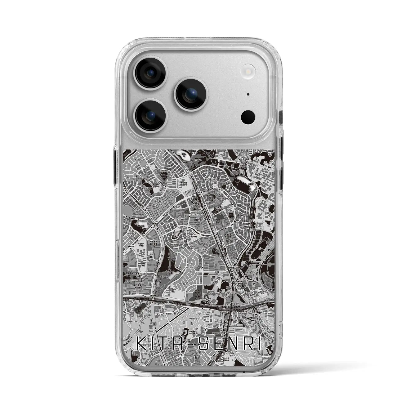 【北千里（大阪府）】地図柄iPhoneケース（MagSafeタイプ）