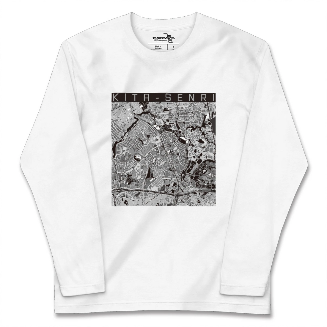 【北千里(大阪府)】地図柄ロングスリーブTシャツ