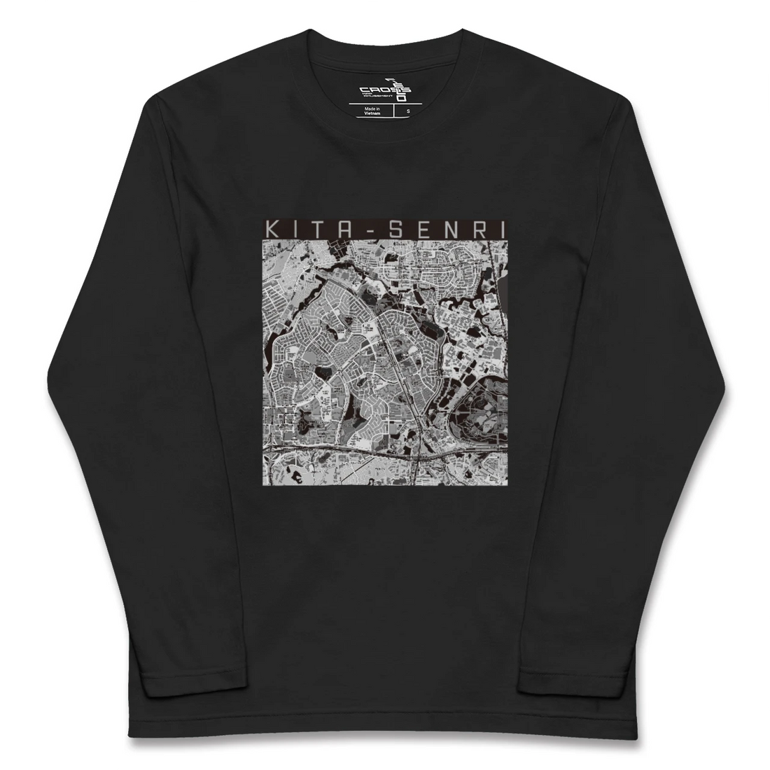 【北千里(大阪府)】地図柄ロングスリーブTシャツ