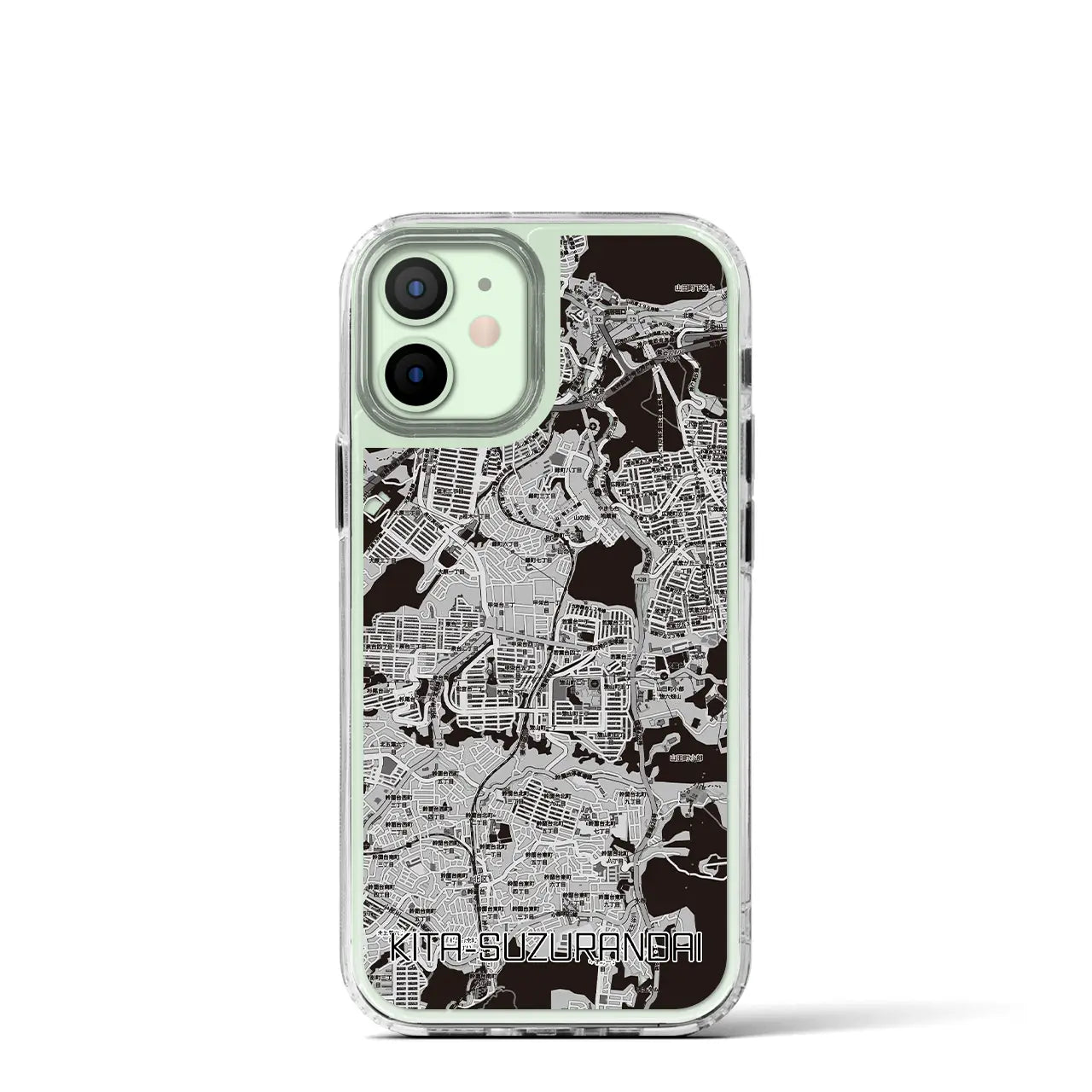 【北鈴蘭台（兵庫県）】地図柄iPhoneケース（MagSafeタイプ）