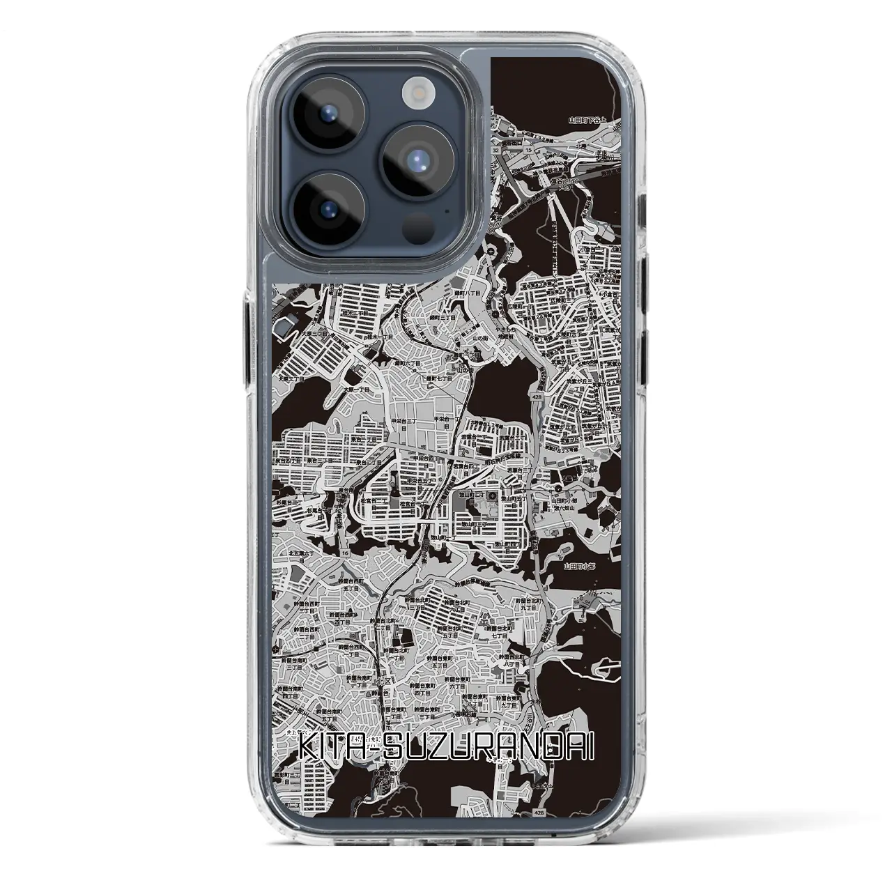 【北鈴蘭台（兵庫県）】地図柄iPhoneケース（MagSafeタイプ）