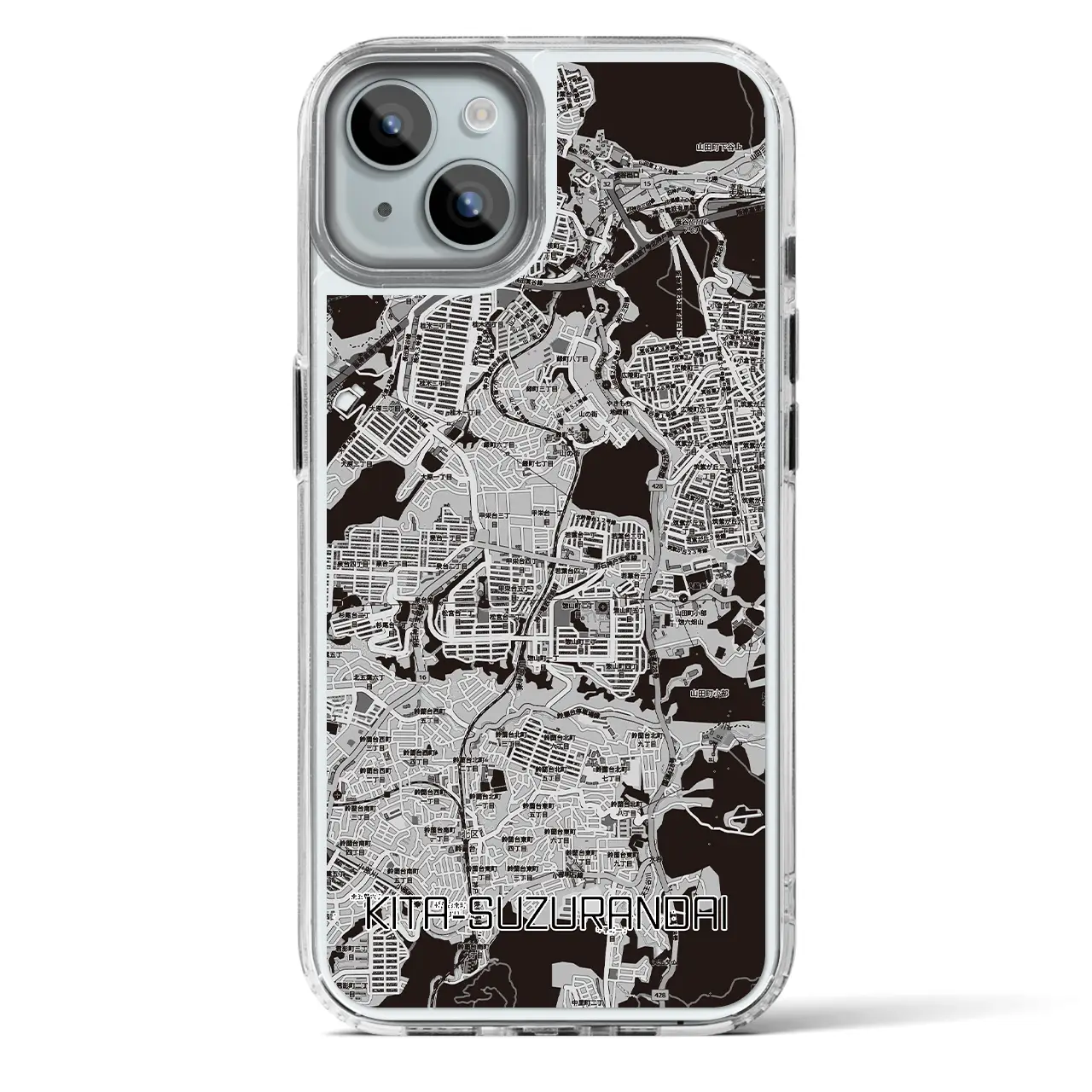 【北鈴蘭台（兵庫県）】地図柄iPhoneケース（MagSafeタイプ）