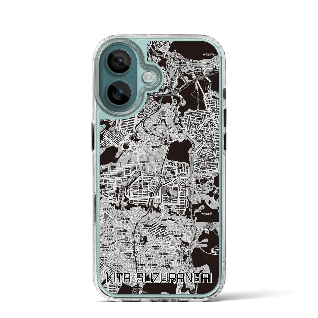 【北鈴蘭台（兵庫県）】地図柄iPhoneケース（MagSafeタイプ）