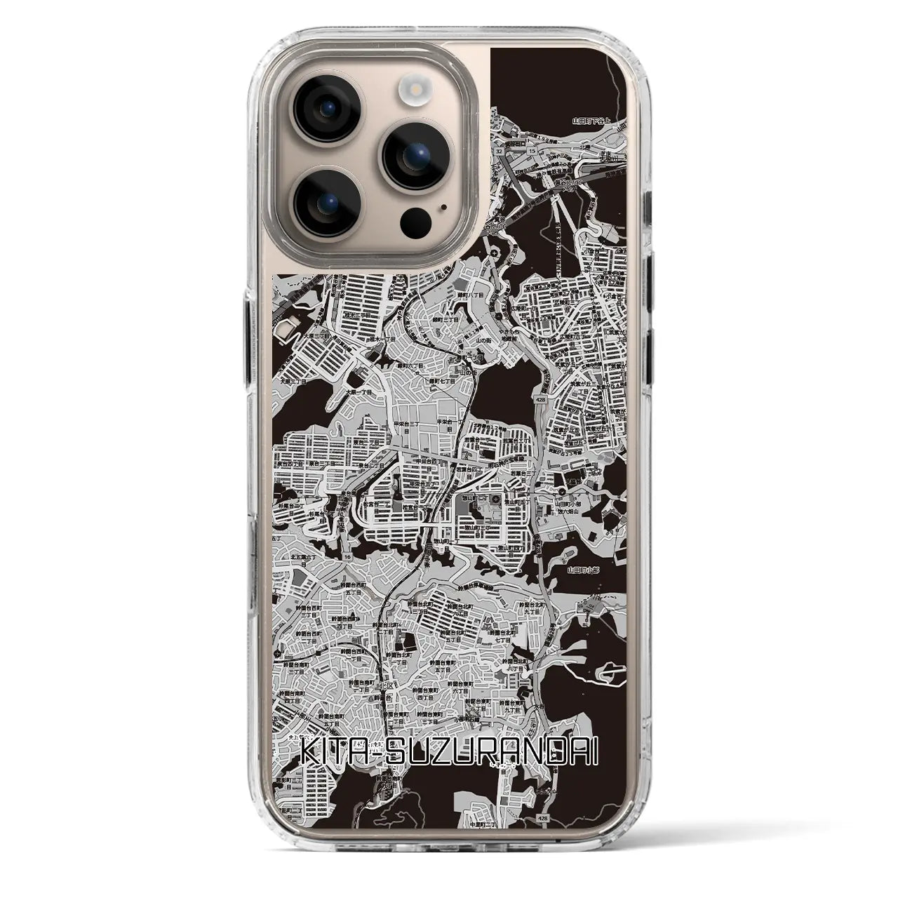【北鈴蘭台（兵庫県）】地図柄iPhoneケース（MagSafeタイプ）