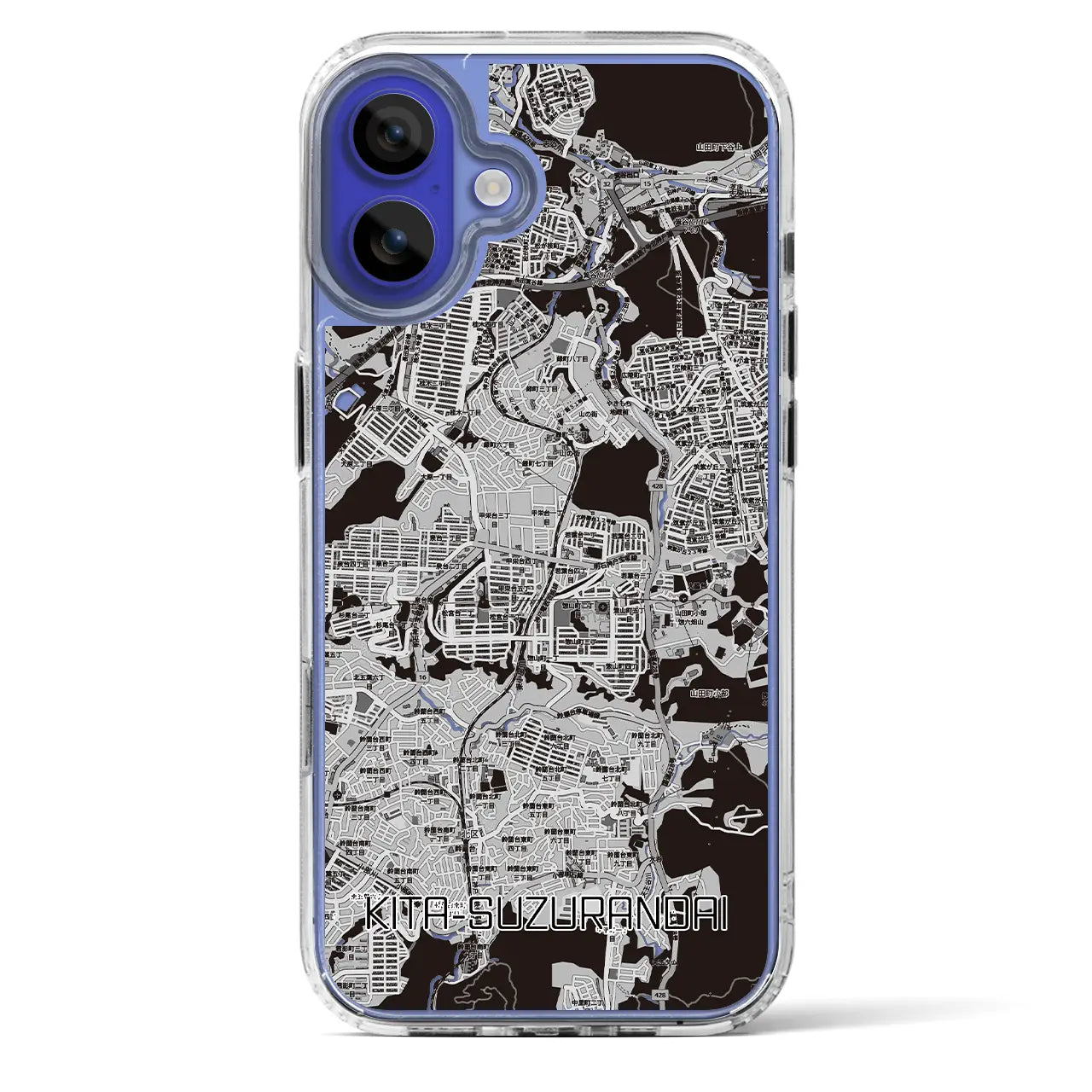【北鈴蘭台（兵庫県）】地図柄iPhoneケース（MagSafeタイプ）