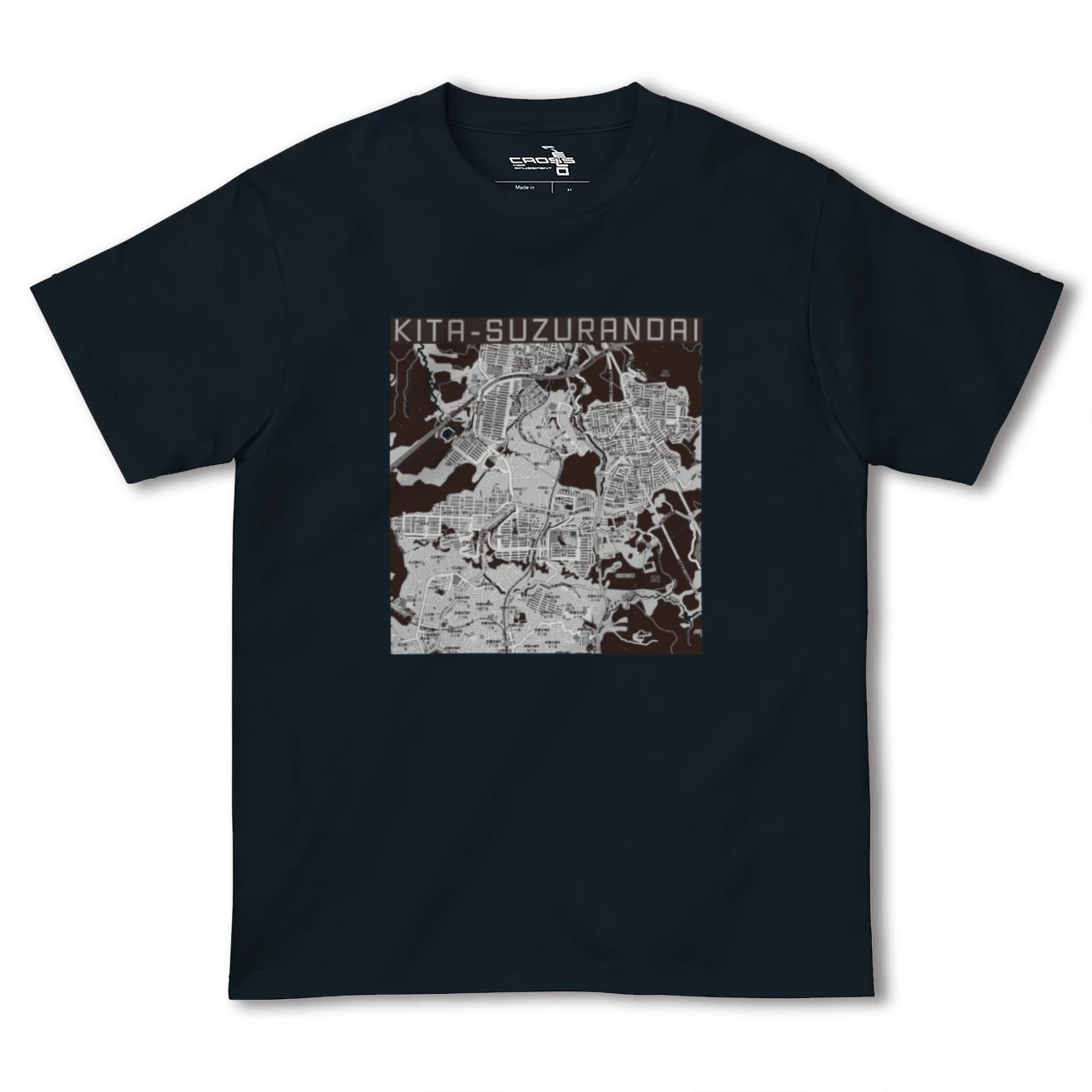 【北鈴蘭台（兵庫県）】地図柄ヘビーウェイトTシャツ