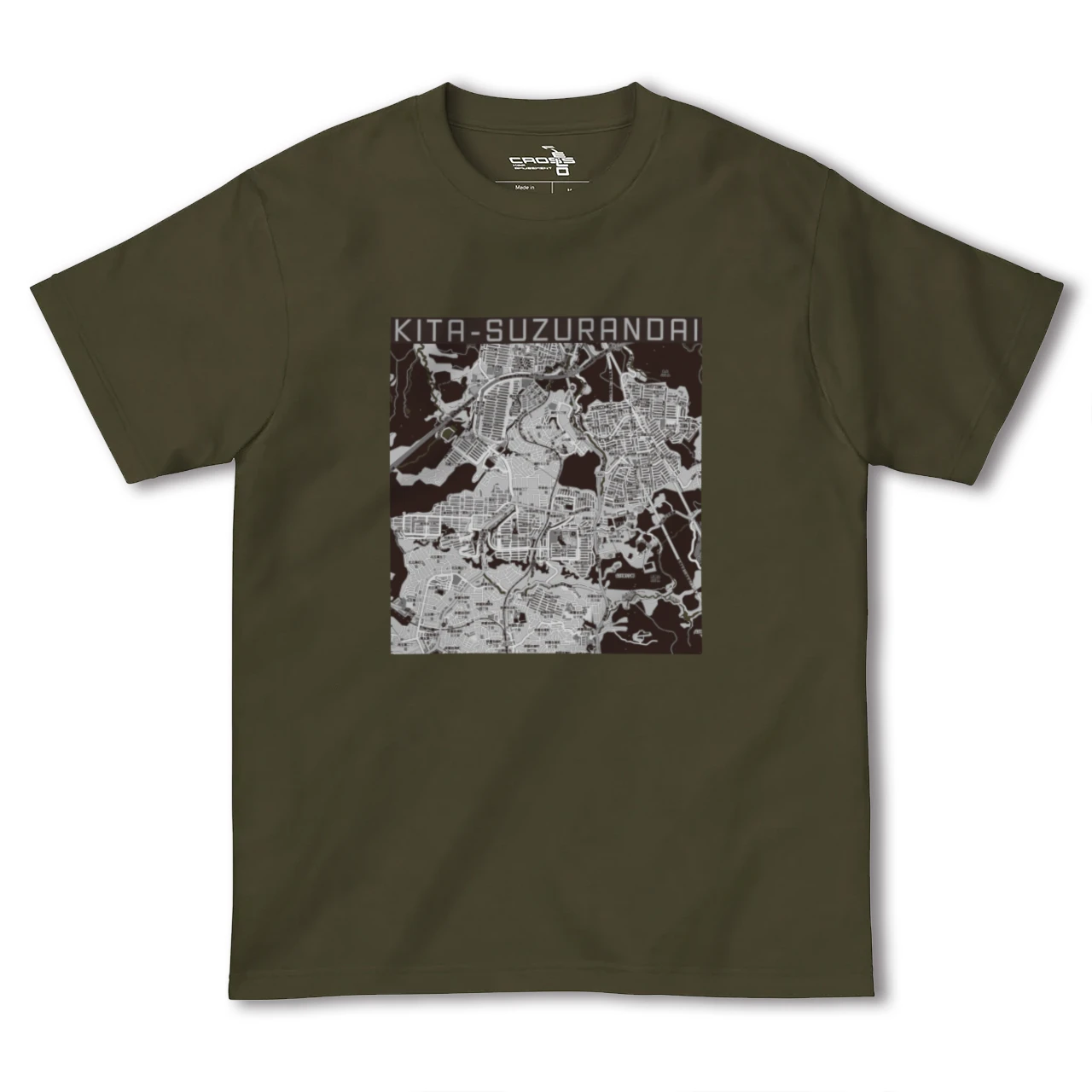 【北鈴蘭台（兵庫県）】地図柄ヘビーウェイトTシャツ