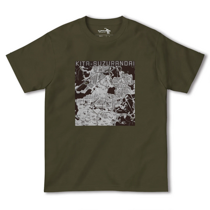 【北鈴蘭台（兵庫県）】地図柄ヘビーウェイトTシャツ