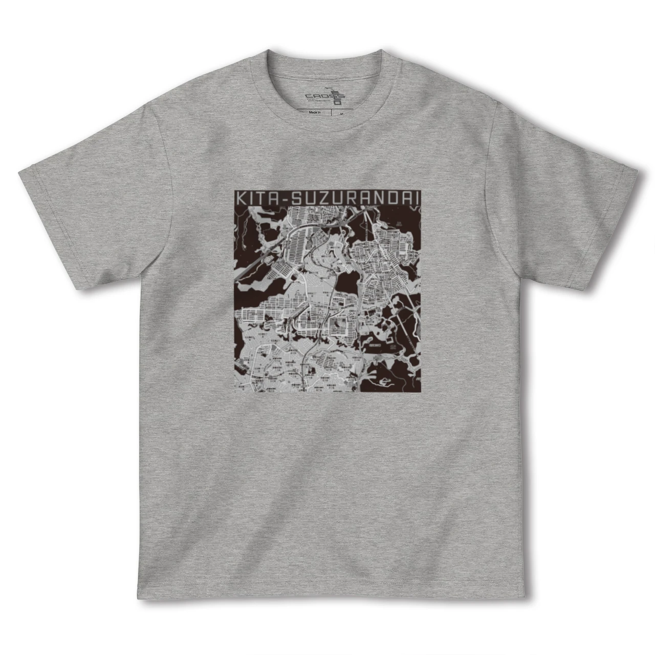 【北鈴蘭台（兵庫県）】地図柄ヘビーウェイトTシャツ