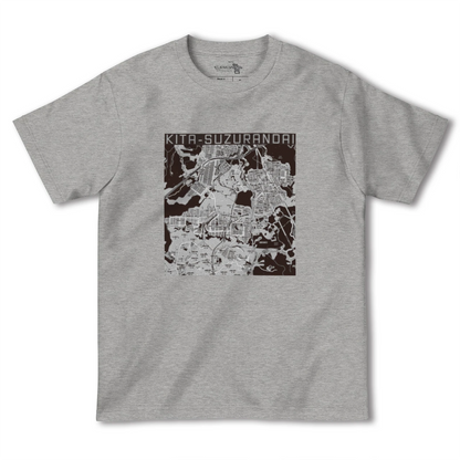 【北鈴蘭台（兵庫県）】地図柄ヘビーウェイトTシャツ