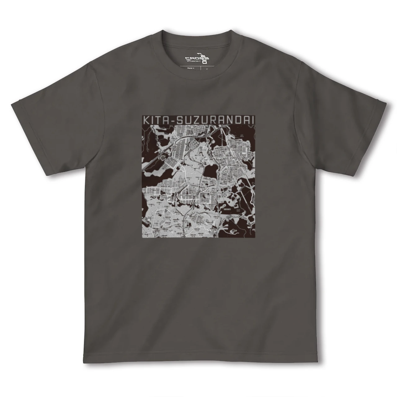 【北鈴蘭台（兵庫県）】地図柄ヘビーウェイトTシャツ