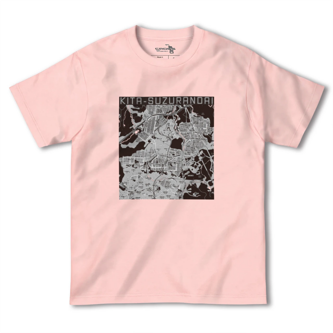 【北鈴蘭台（兵庫県）】地図柄ヘビーウェイトTシャツ