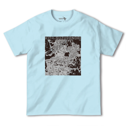 【北鈴蘭台（兵庫県）】地図柄ヘビーウェイトTシャツ