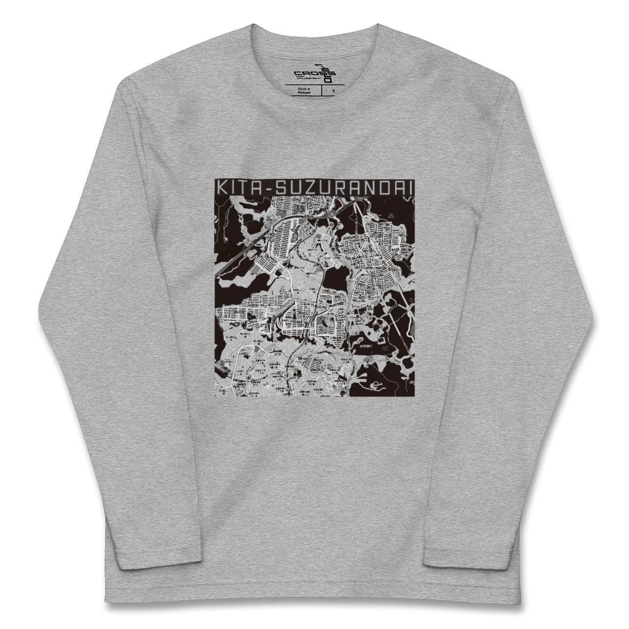 【北鈴蘭台（兵庫県）】地図柄ロングスリーブTシャツ