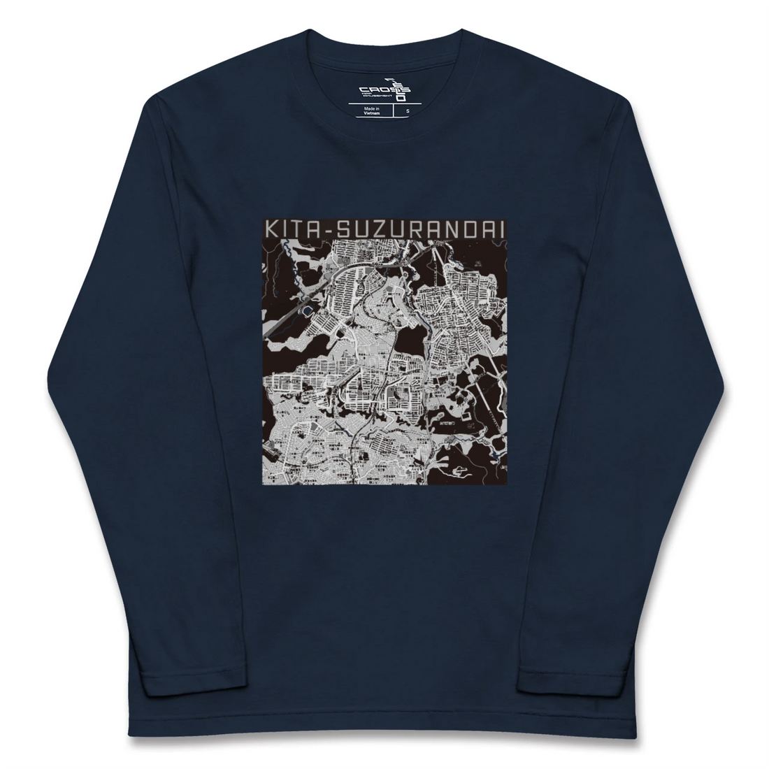 【北鈴蘭台（兵庫県）】地図柄ロングスリーブTシャツ