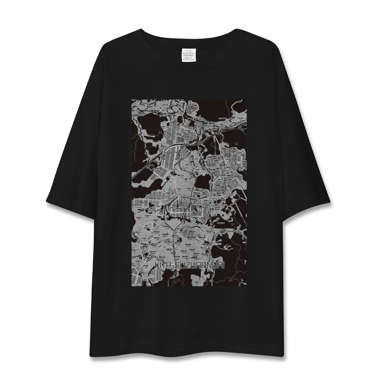 【北鈴蘭台（兵庫県）】地図柄ビッグシルエットTシャツ
