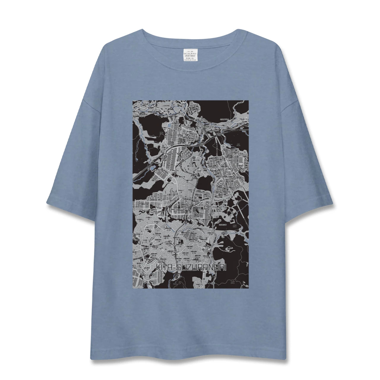 【北鈴蘭台（兵庫県）】地図柄ビッグシルエットTシャツ