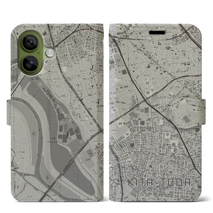 【北戸田（埼玉県）】地図柄iPhoneケース（手帳タイプ）