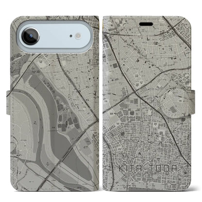 【北戸田（埼玉県）】地図柄iPhoneケース（手帳タイプ）