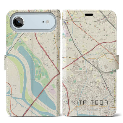 【北戸田（埼玉県）】地図柄iPhoneケース（手帳タイプ）