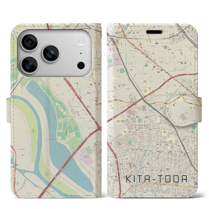 【北戸田（埼玉県）】地図柄iPhoneケース（手帳タイプ）