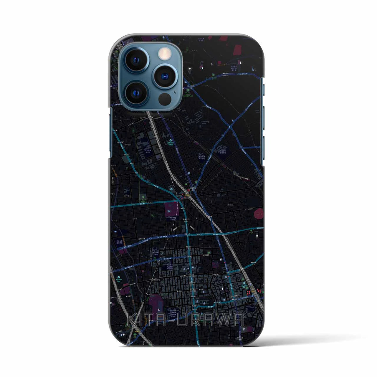 【北浦和（埼玉県）】地図柄iPhoneケース（バックカバータイプ）