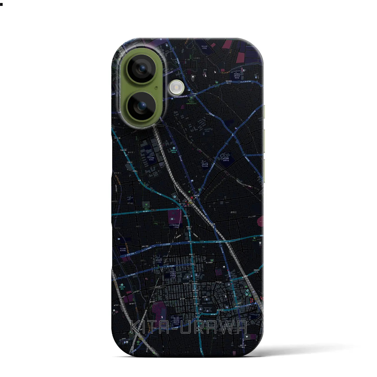 【北浦和（埼玉県）】地図柄iPhoneケース（バックカバータイプ）