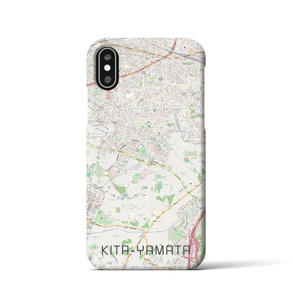 【北山田（神奈川県）】地図柄iPhoneケース（バックカバータイプ）