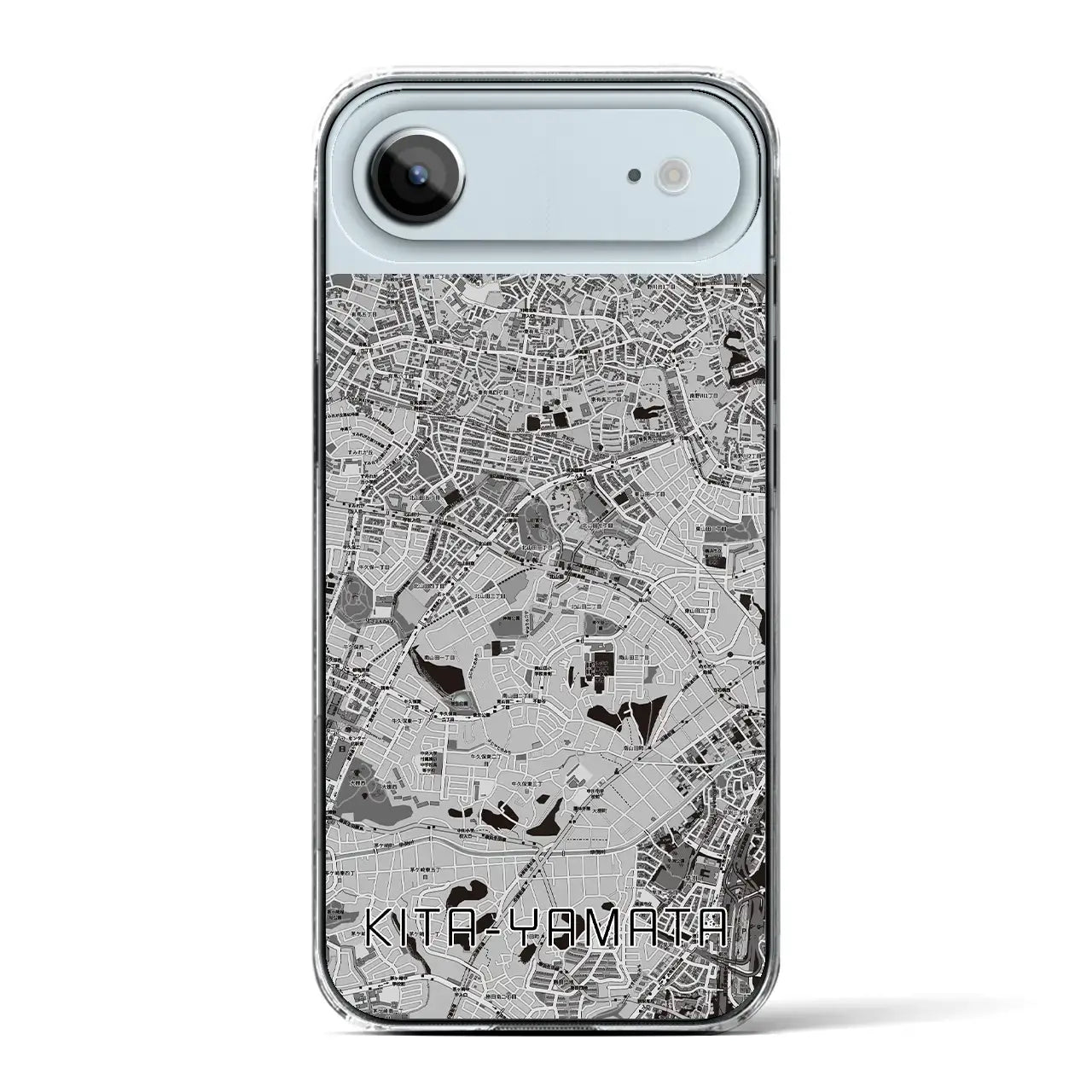 【北山田（神奈川県）】地図柄iPhoneケース（クリアタイプ）