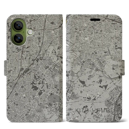 【北山田（神奈川県）】地図柄iPhoneケース（手帳タイプ）