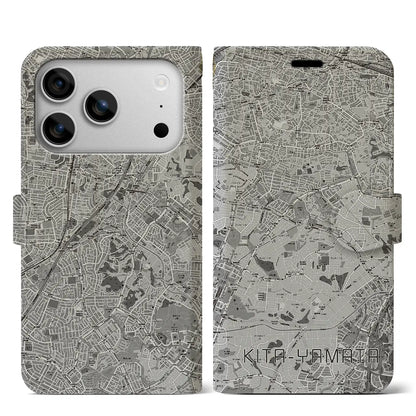 【北山田（神奈川県）】地図柄iPhoneケース（手帳タイプ）