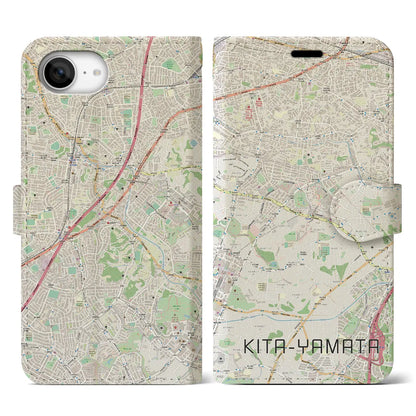 【北山田（神奈川県）】地図柄iPhoneケース（手帳タイプ）