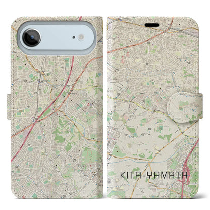 【北山田（神奈川県）】地図柄iPhoneケース（手帳タイプ）