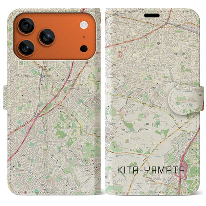 【北山田（神奈川県）】地図柄iPhoneケース（手帳タイプ）