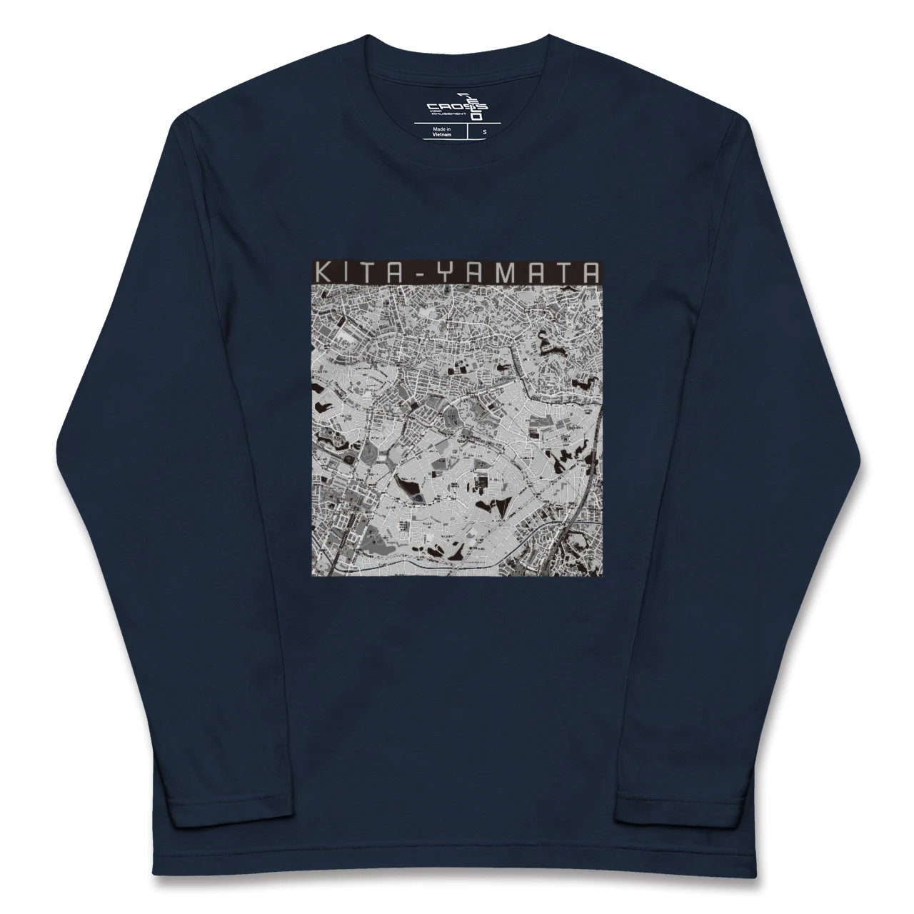 【北山田（神奈川県）】地図柄ロングスリーブTシャツ