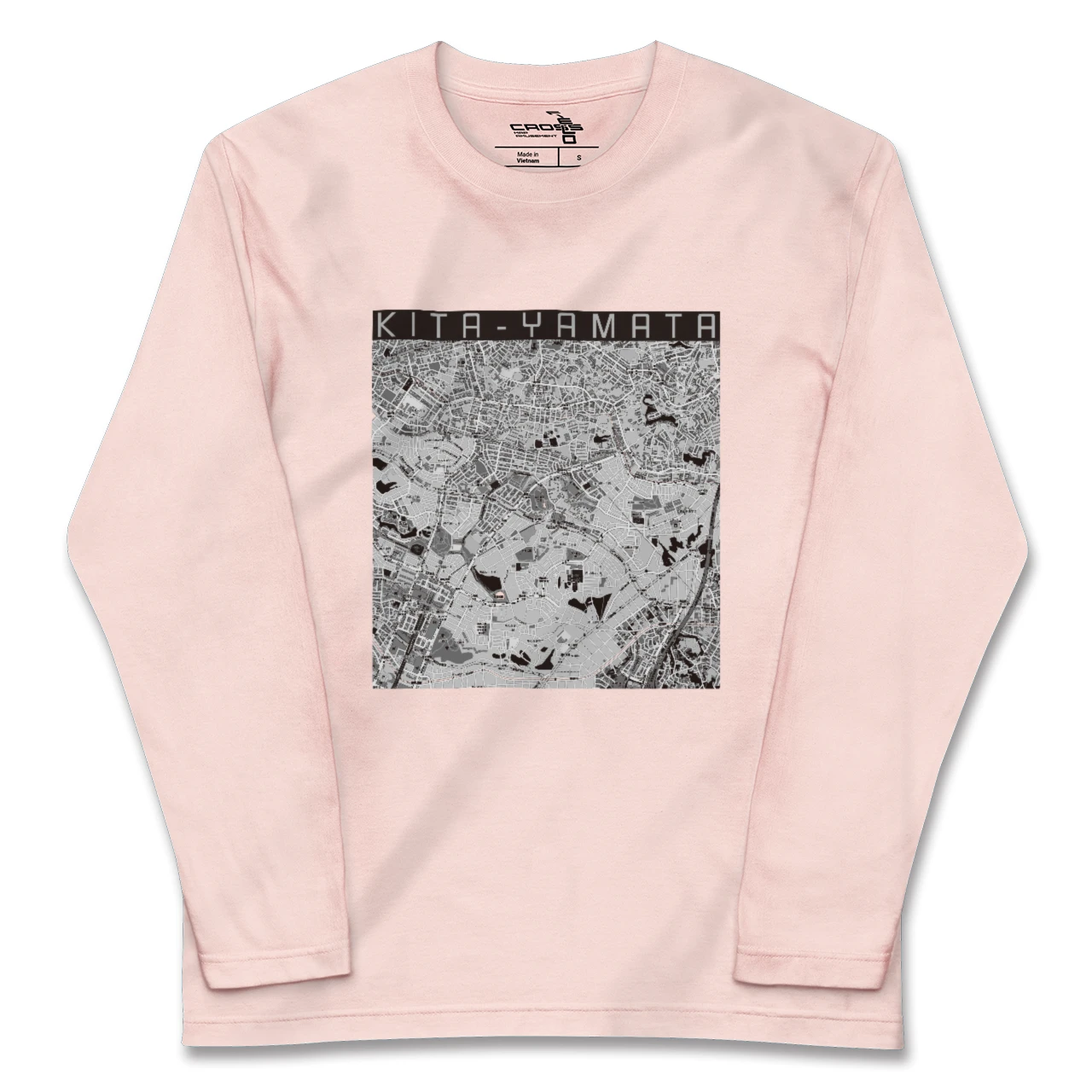 【北山田（神奈川県）】地図柄ロングスリーブTシャツ