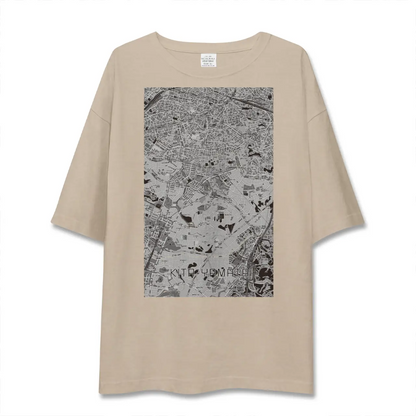 【北山田（神奈川県）】地図柄ビッグシルエットTシャツ