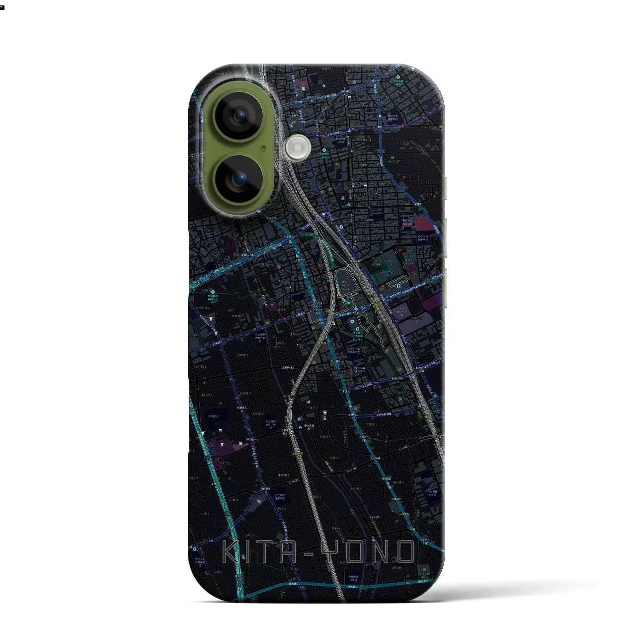 【北与野（埼玉県）】地図柄iPhoneケース（バックカバータイプ）