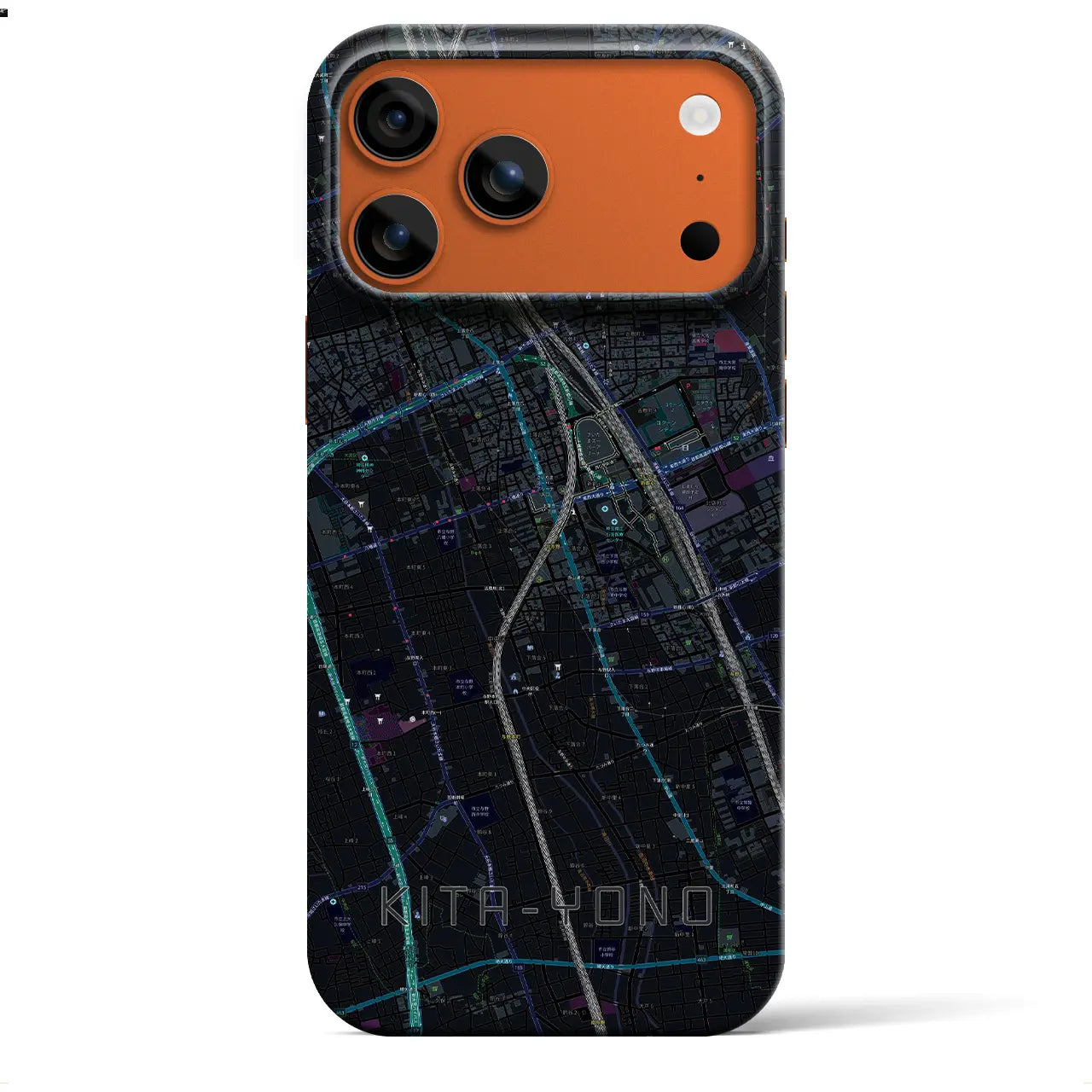 【北与野（埼玉県）】地図柄iPhoneケース（バックカバータイプ）