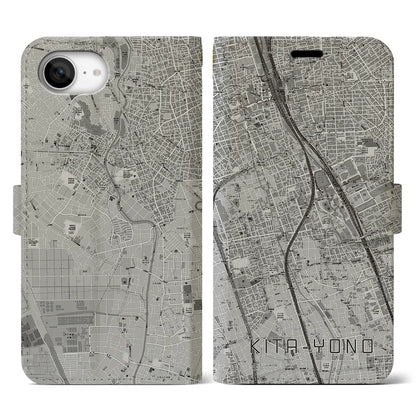 【北与野（埼玉県）】地図柄iPhoneケース（手帳タイプ）