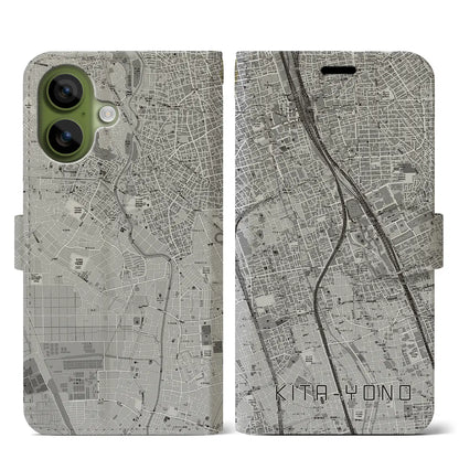 【北与野（埼玉県）】地図柄iPhoneケース（手帳タイプ）