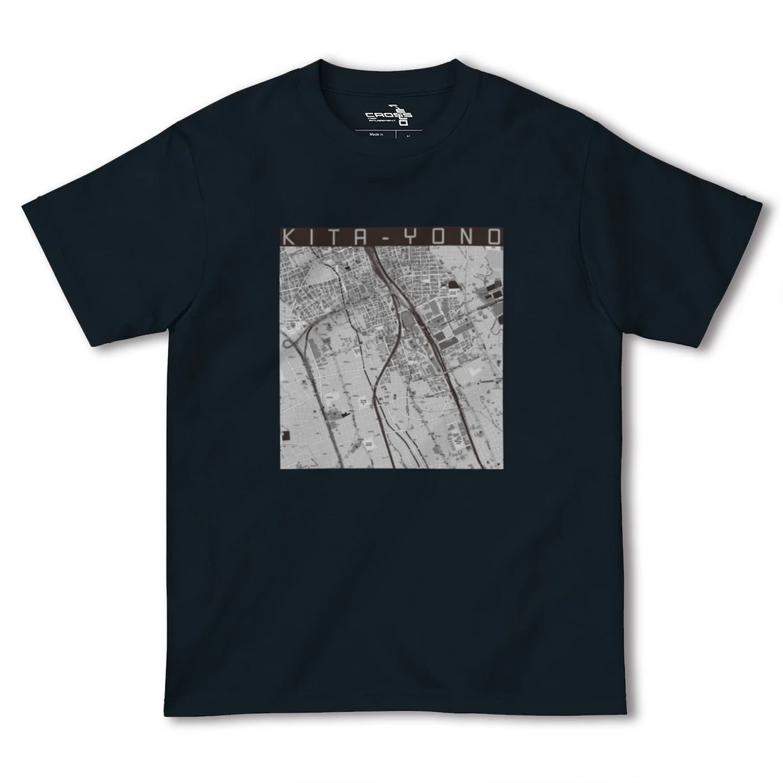 【北与野(埼玉県)】地図柄ヘビーウェイトTシャツ